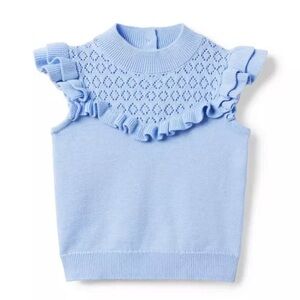 Janie and Jack Light Blue Ruffle Sweater